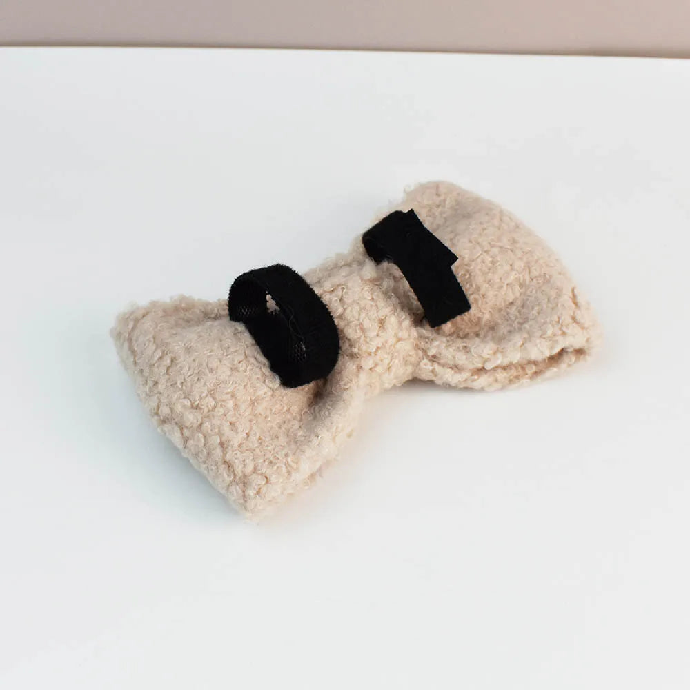 Teddy Ready - 4-Delige Set met Tuigje, Halsband, Riem en Strik - Faux White